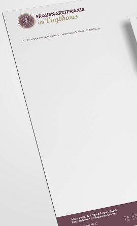 Branding für Frauenarztpraxis im Vogthaus - Briefpapier