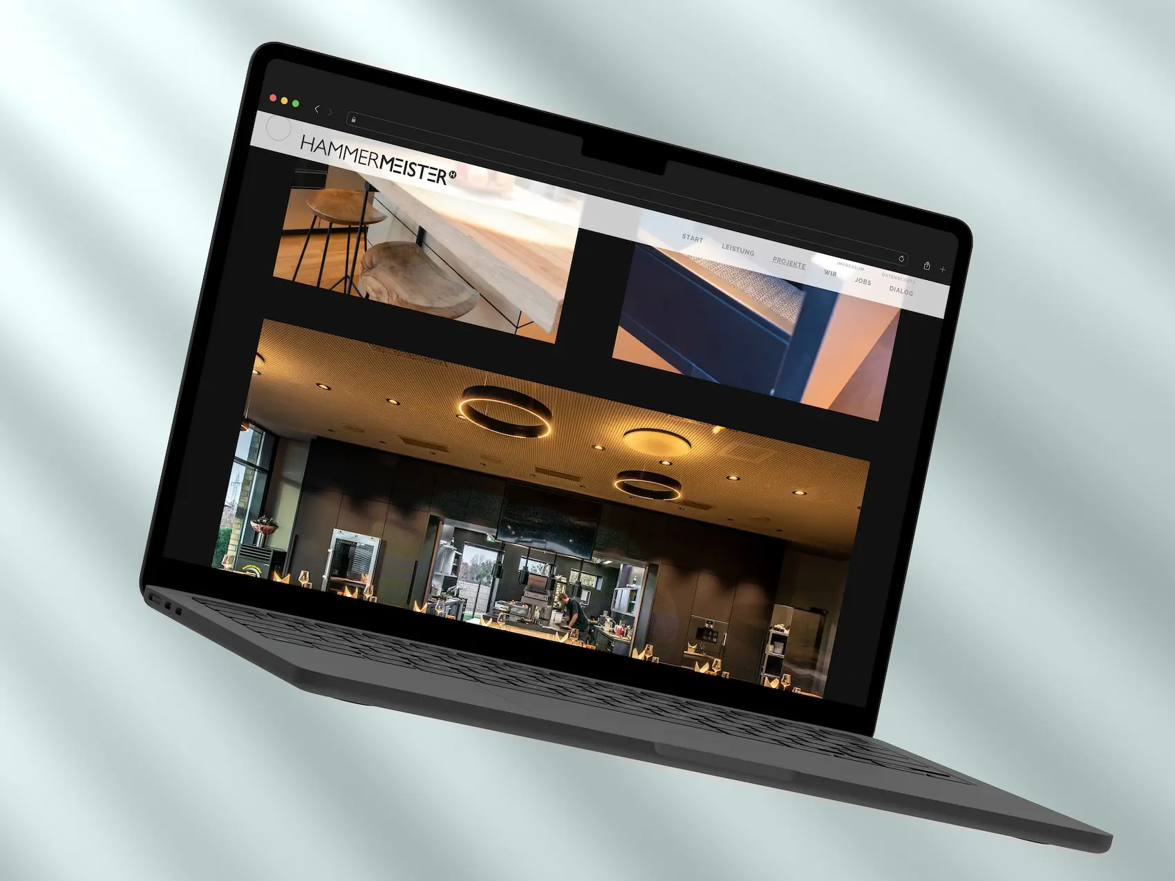 Webdesign für Hammermeister - Desktop-Ansicht einer Unterseite