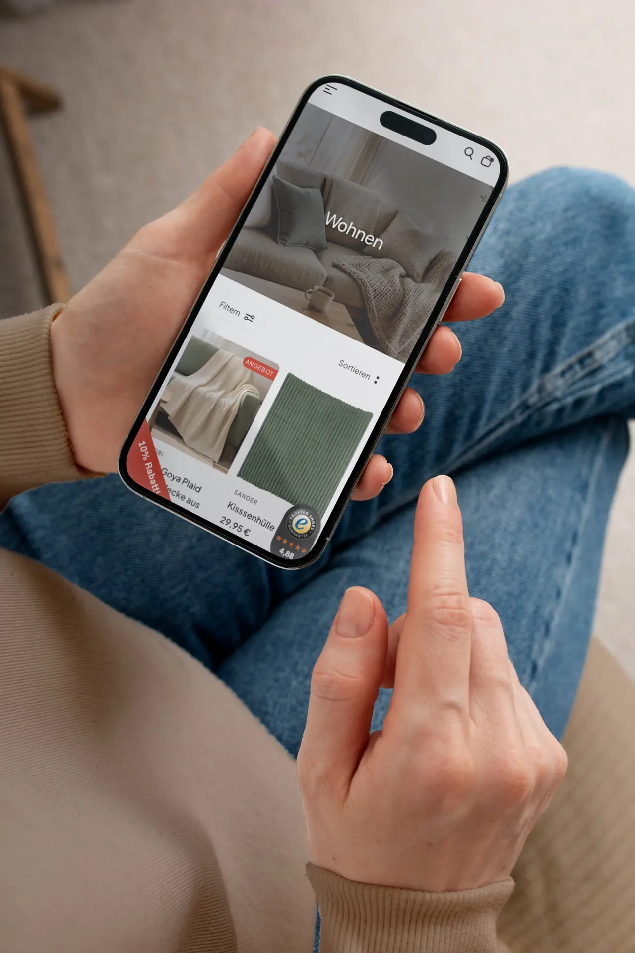 KI-Gestützte Bildwelten für Handelshaus Heinrichs - Smartphone-Ansicht