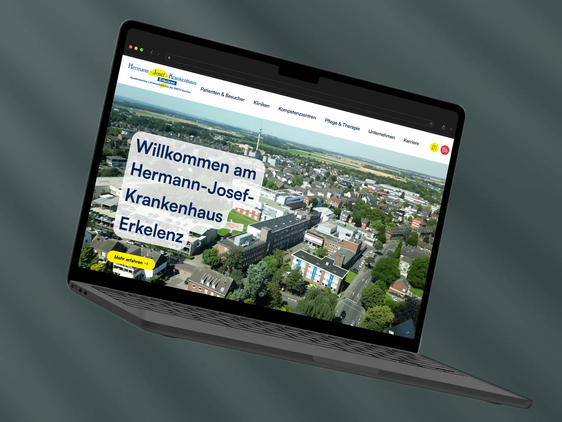 Referenzprojekt von Storms Media für Hermann Josef Krankenhaus aus dem healthcare-Bereich