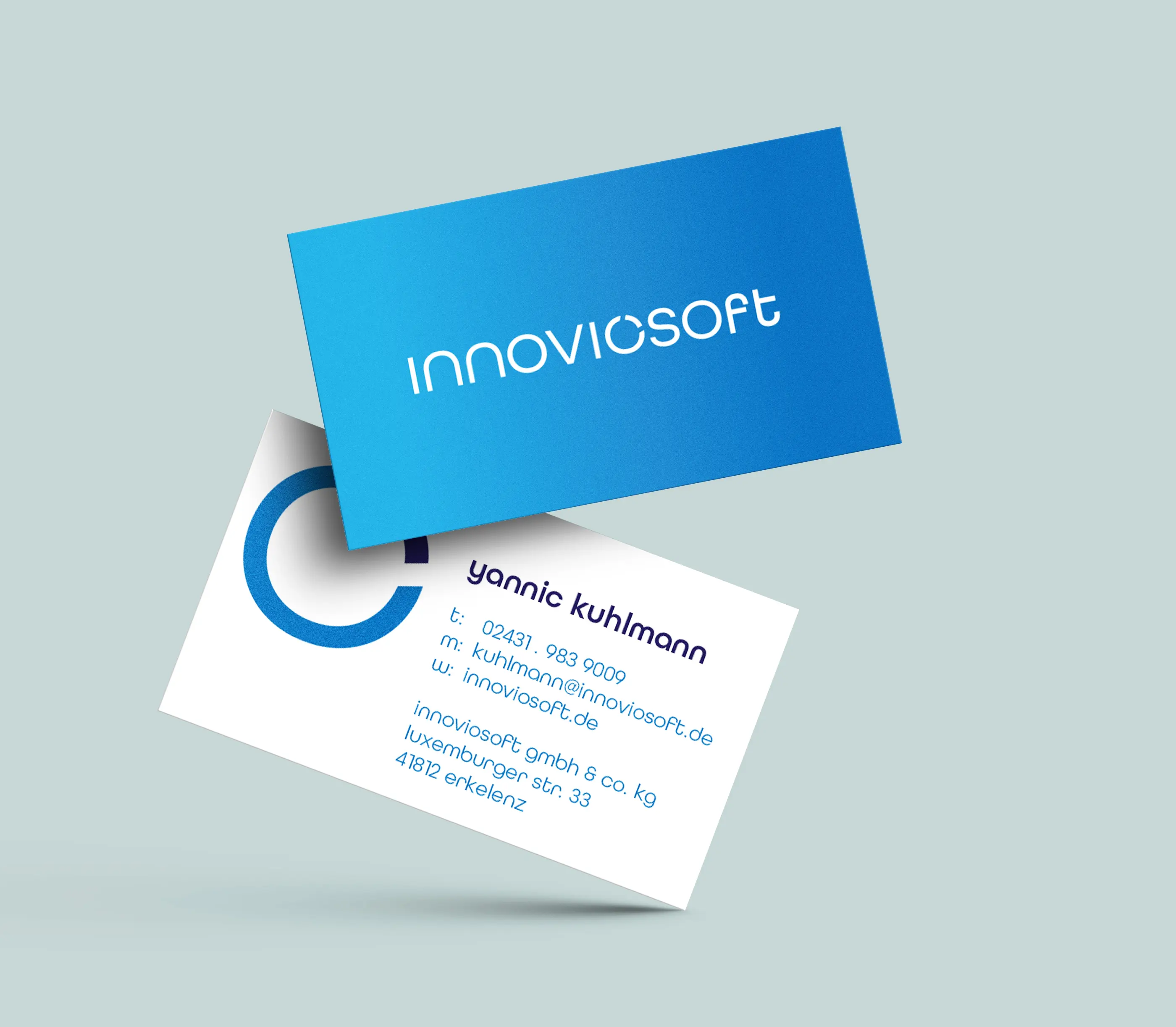 Corporate Design für Innoviosoft - Visitenkarten