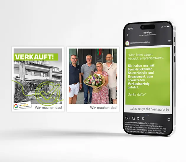 Social Media Post für Reimann & Wolff Immobilien - Instagram-Beitrag zu verkaufter Immobilie