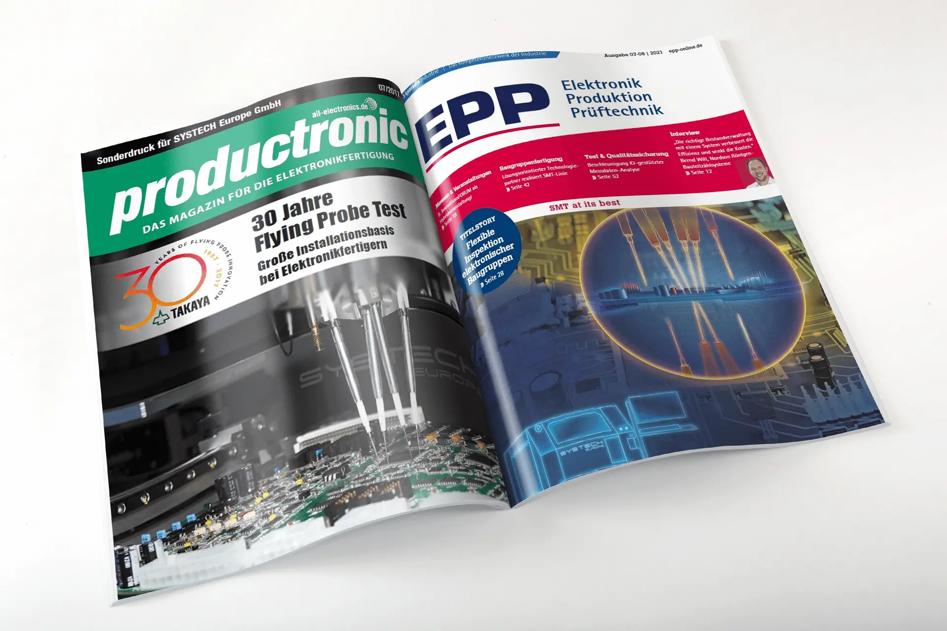 Anzeigen für Systech Europe - Ansicht der Productronix