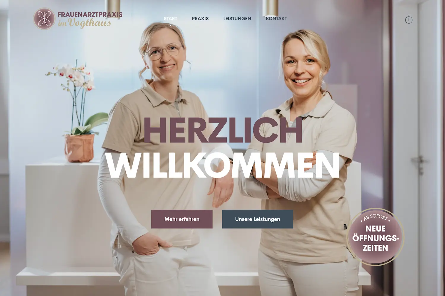 Digitales Projekt für Frauenarzt&shy;praxis<br>im Vogthaus aus dem healthcare-Bereich