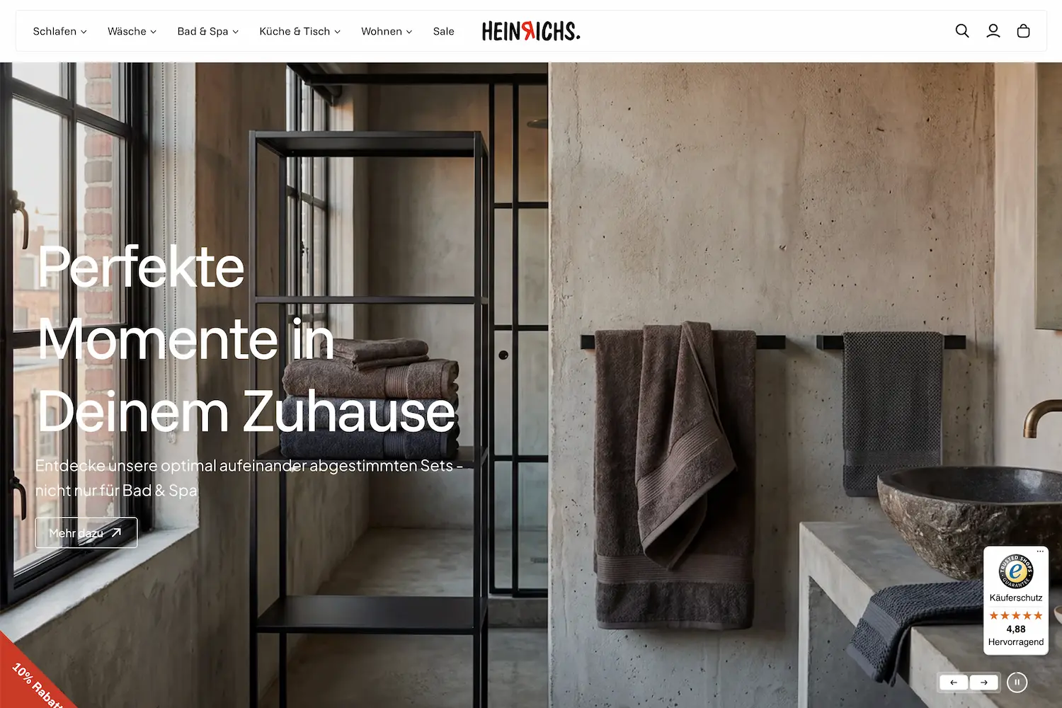 Digitales Projekt für heinrichs.shop aus dem Retail & E-Commerce-Bereich
