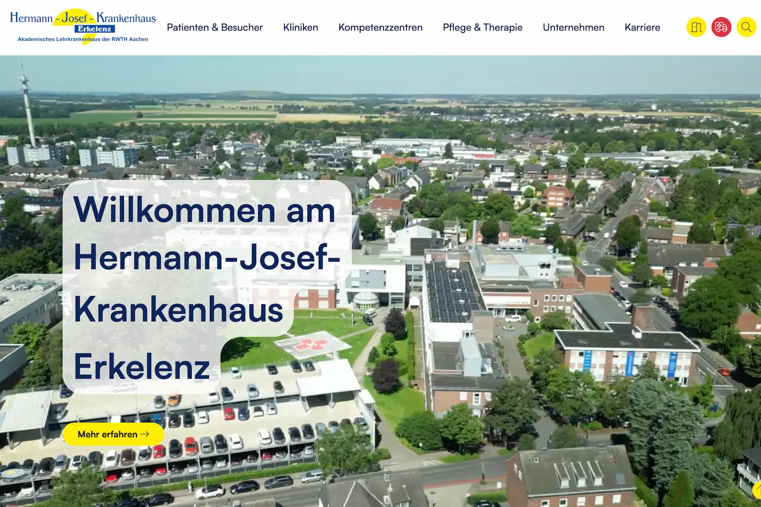 Digitales Projekt für Hermann Josef Krankenhaus aus dem healthcare-Bereich