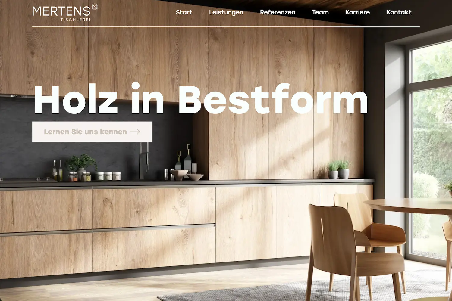 Digitales Projekt für Mertens Tischlerei aus dem handwerk-Bereich