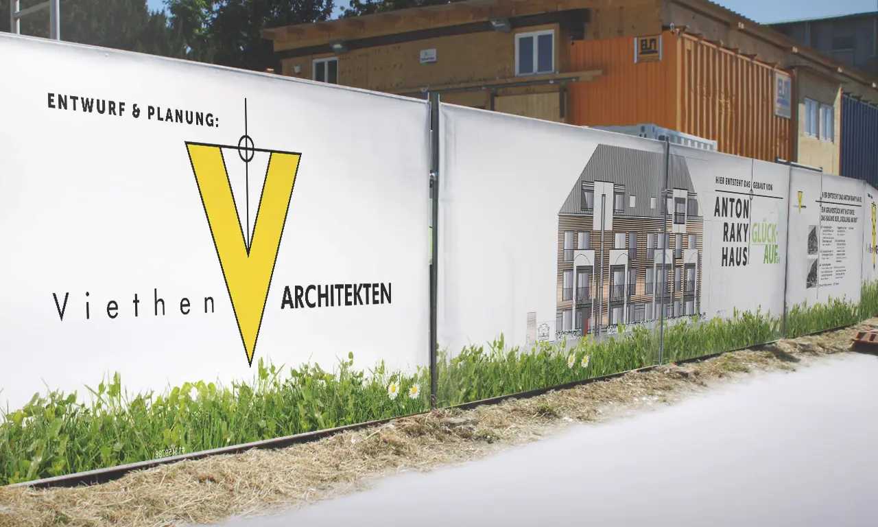 Full Service für Viethen Architekten - Baustellenbanner